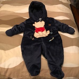 NWOT! Cold weather Pooh Bear Onesie size 3-6 mos.